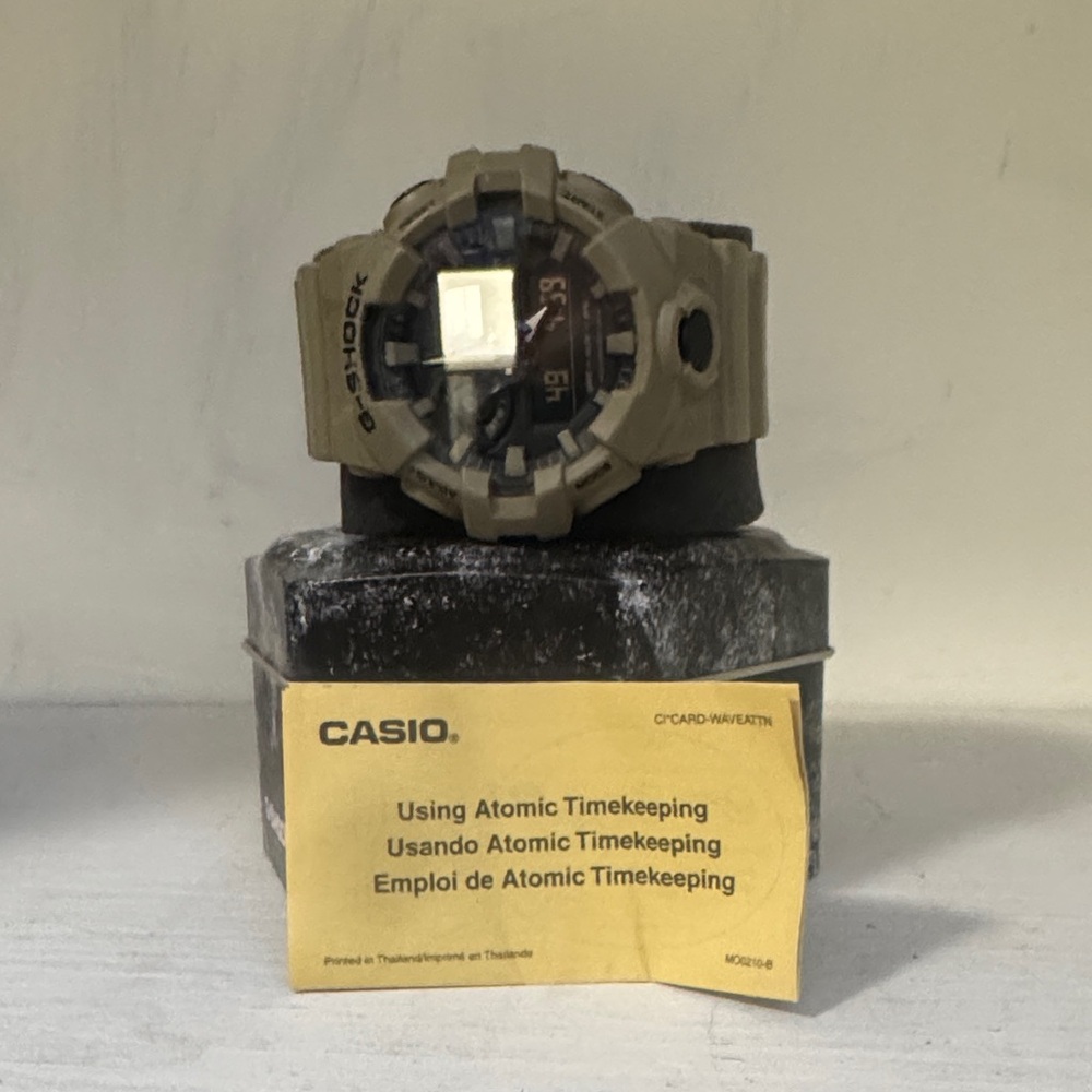Casio G-Shock Beige Watch with Atomic Timekeeping